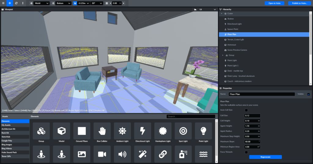 Regenerating a floor plan 2 -- adding new objects to the scene