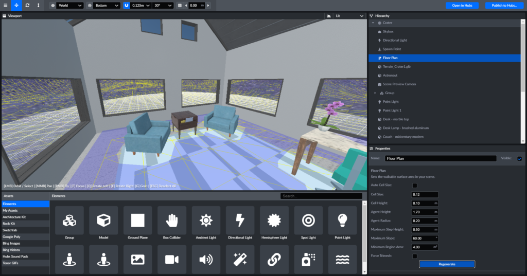 Regenerating floor plan 3 -- Click Regnerate to ensure that solid objects prevent wallkthrough