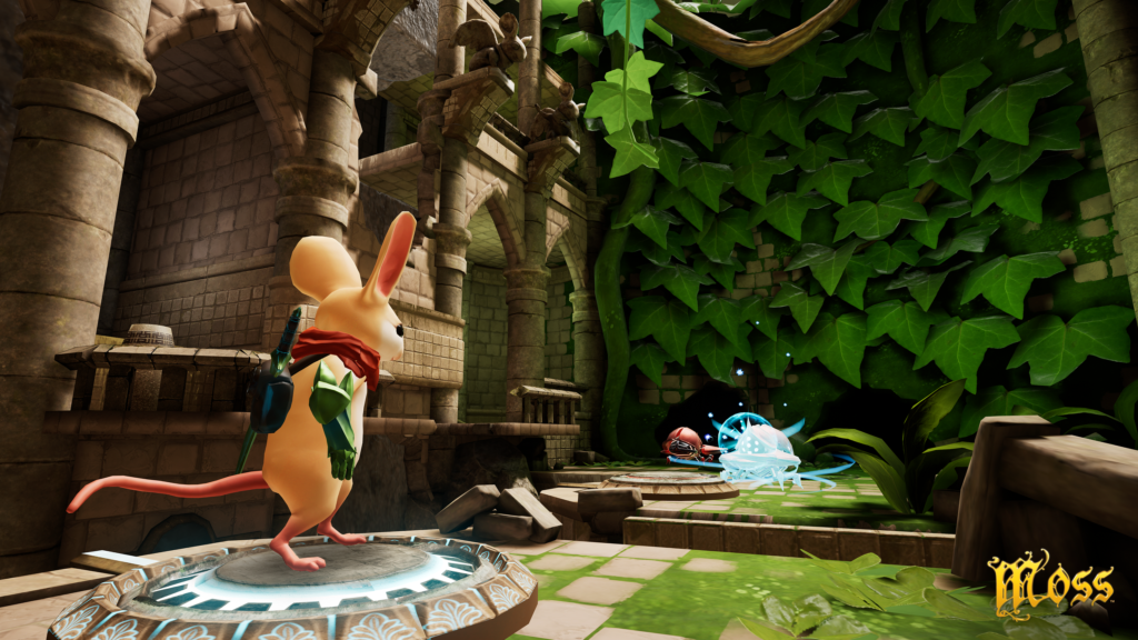 A screenshot of the game Moss.