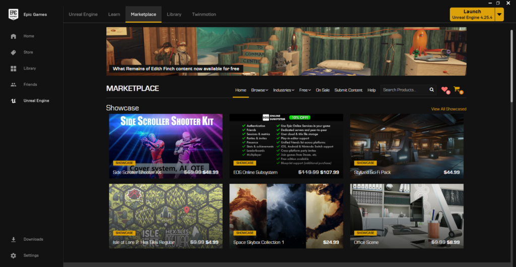 Unreal Engine Marketplace.